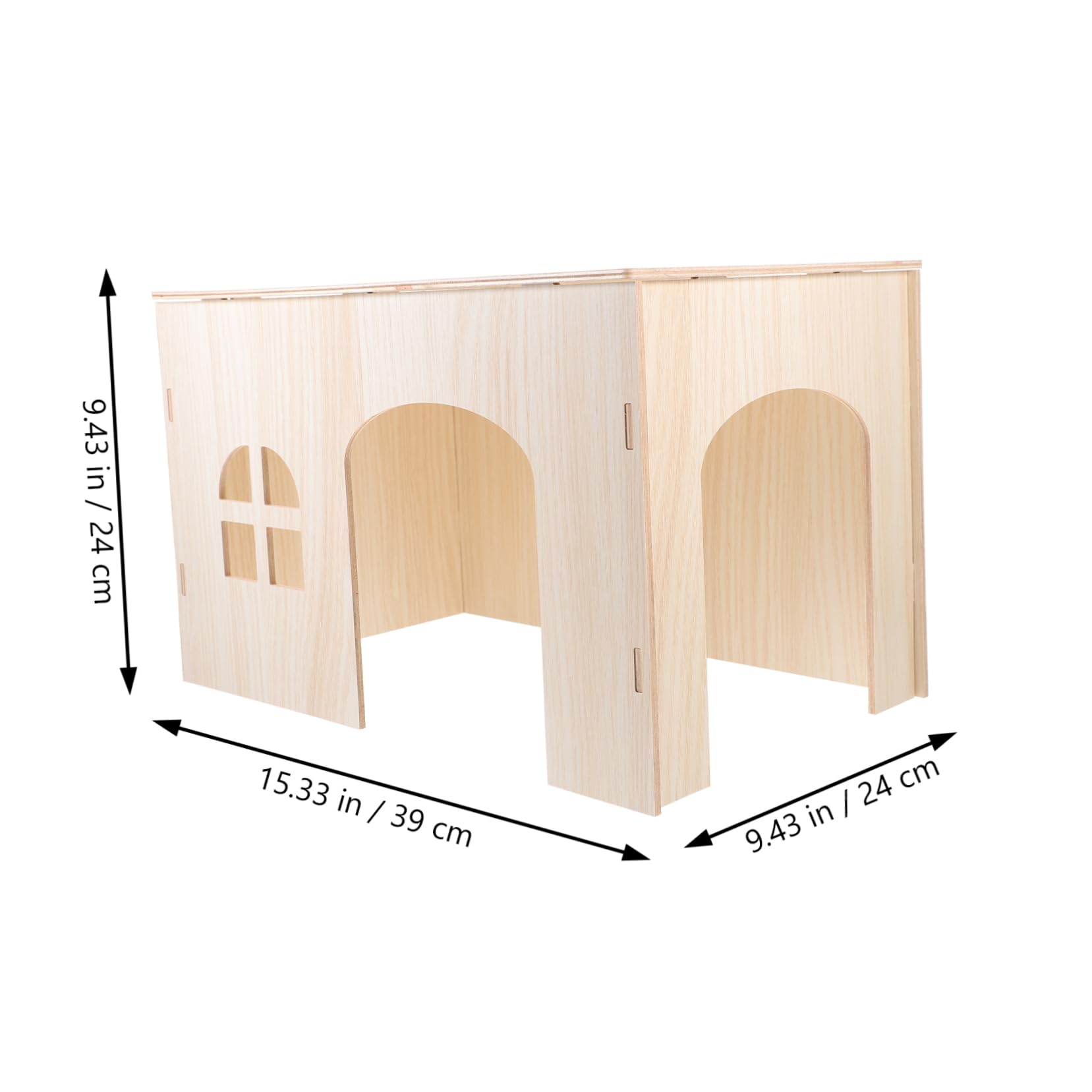 Sosoport Meerschweinchen Holzhaus aus Naturholz Spiel- und Versteckhaus mit Klettermöglichkeiten Haustier Wohnung für Hamster Eichhörnchen und Kleine Nagetiere Kleintier Zubehör für Innenbereich