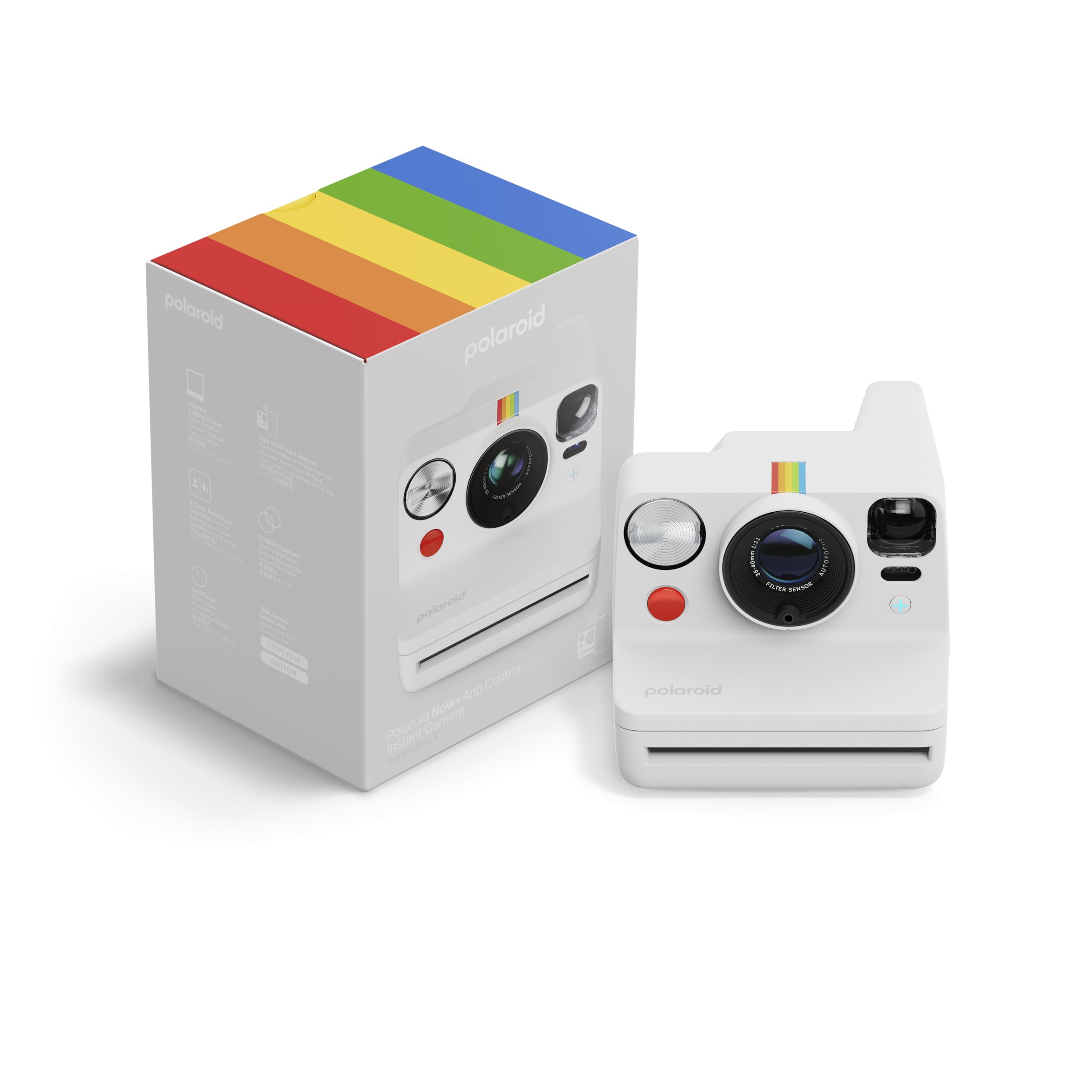 Shopify Branded Polaroid Now White ポラロイド Polaroid Now Instant Camera Generation 3 | Polaroid US
