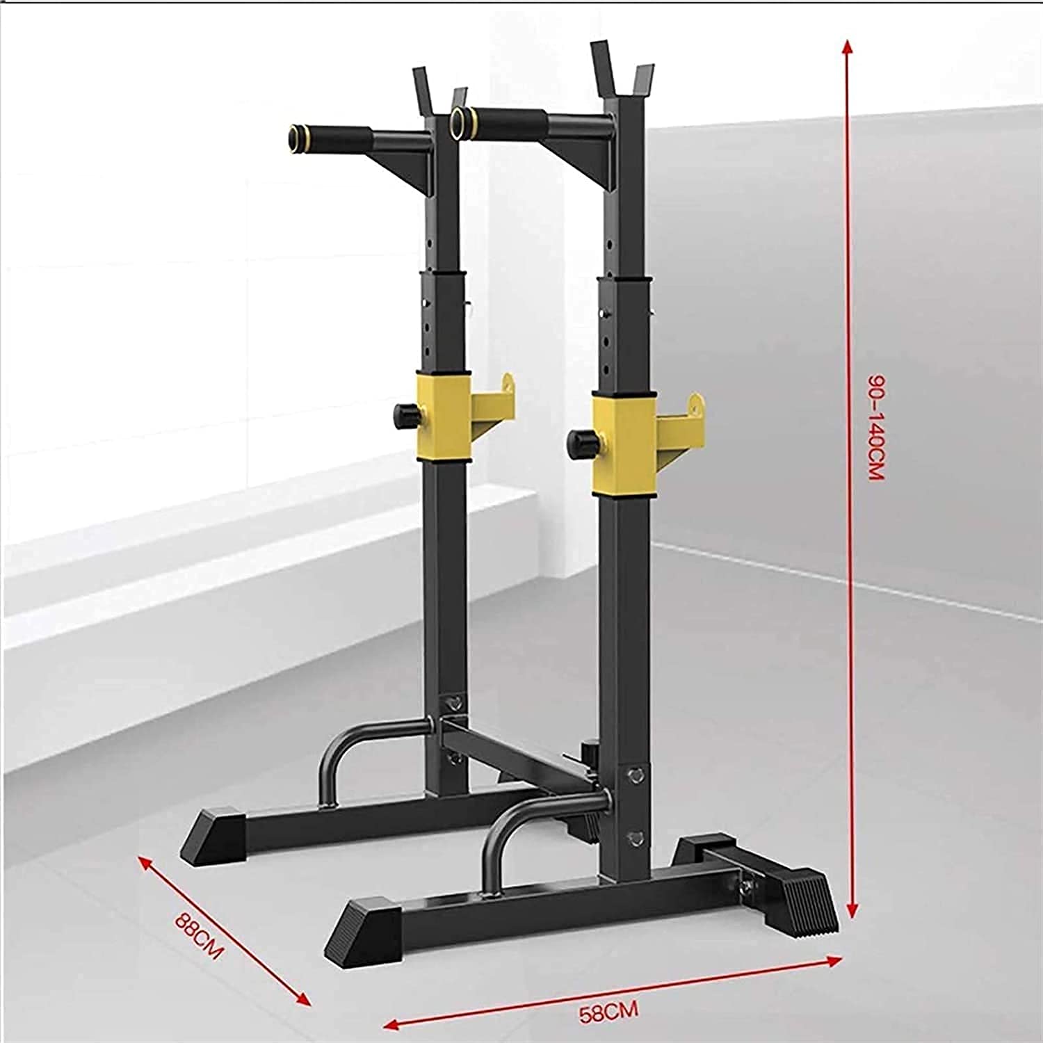 Squat Rack Squat Stand Bench Press Rack Supporti Regolabili per Squat Rack Panca Press Bar e Pesi Supporto per bilanciere Olimpico Sollevamento Pesi Allenamento della for
