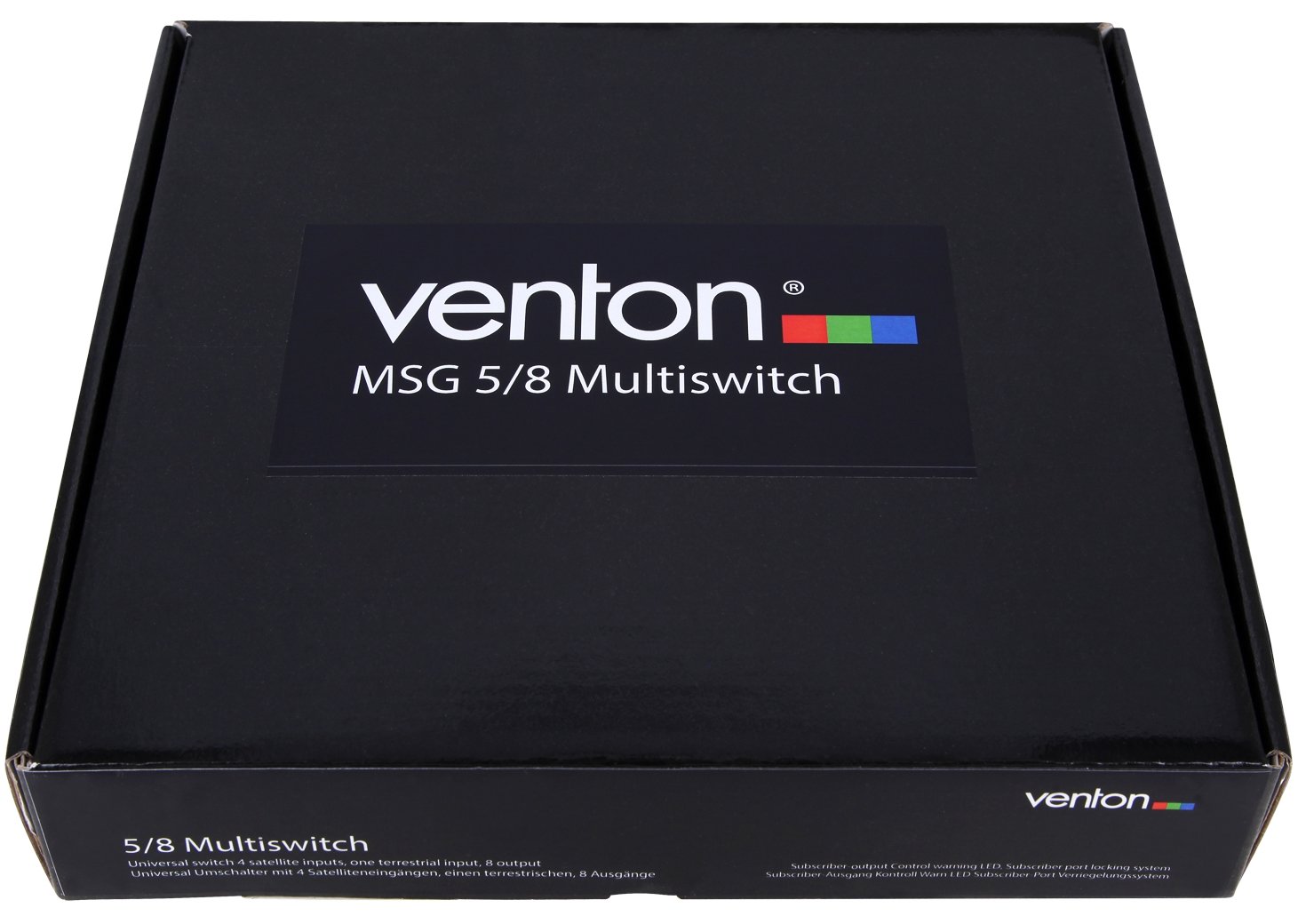 Venton Multiswitch Sat 5/8 MSG I Multiswitch dla maksymalnie 8 uczestników I SAT rozdzielacz 5 wejść 8 wyjść - UHD Full HD-TV 4K 3D I odbiór sygnałów cyfrowych i naziemnych I w zestawie zasilacz