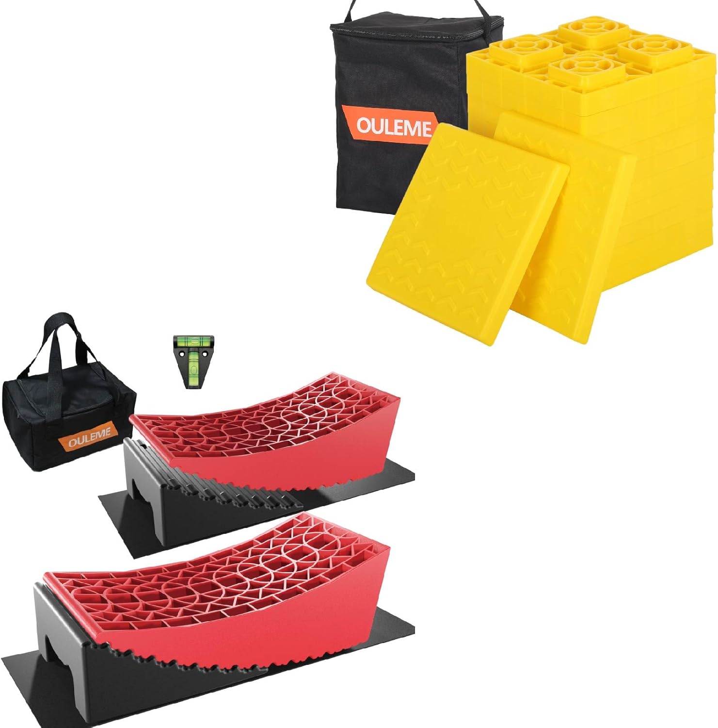 RV Leveler, Camper Leveling Blocks and12 Pack RV Leveling Blocks with Carrying Bag, for Camper Travel Trailer