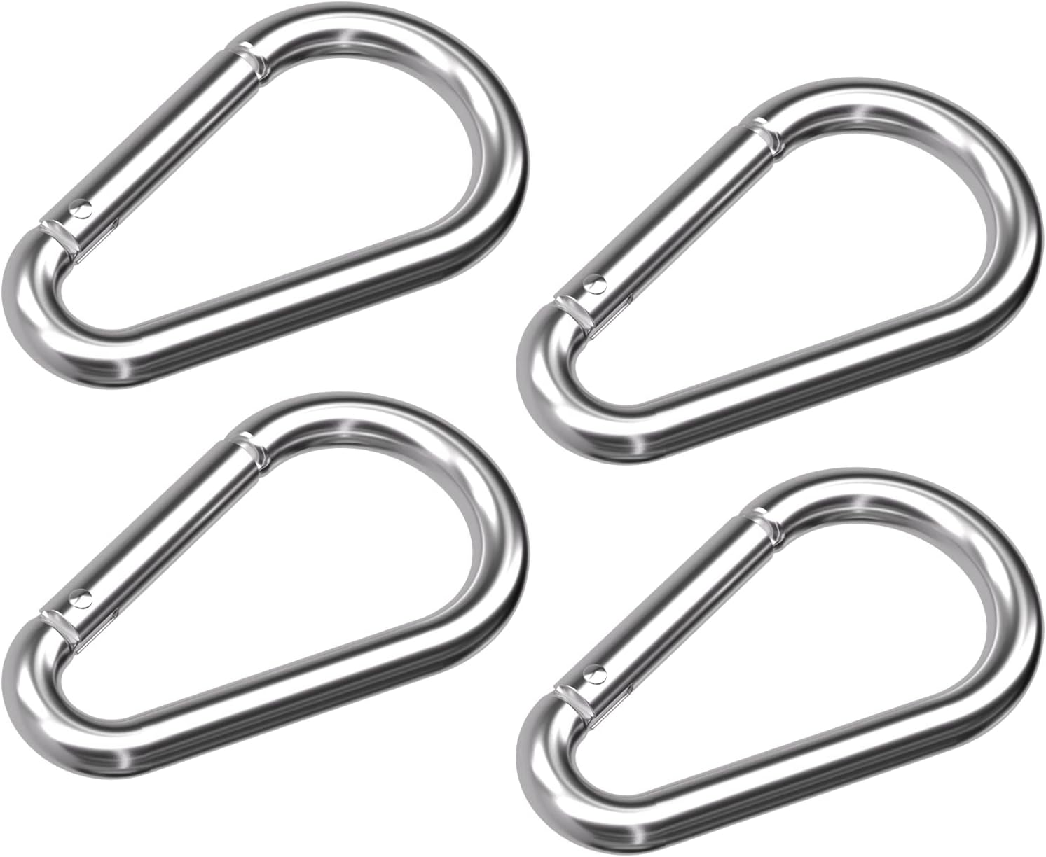 FFILY 4 Pcs Flag Clips, Stainless Steel Carabiner Snap