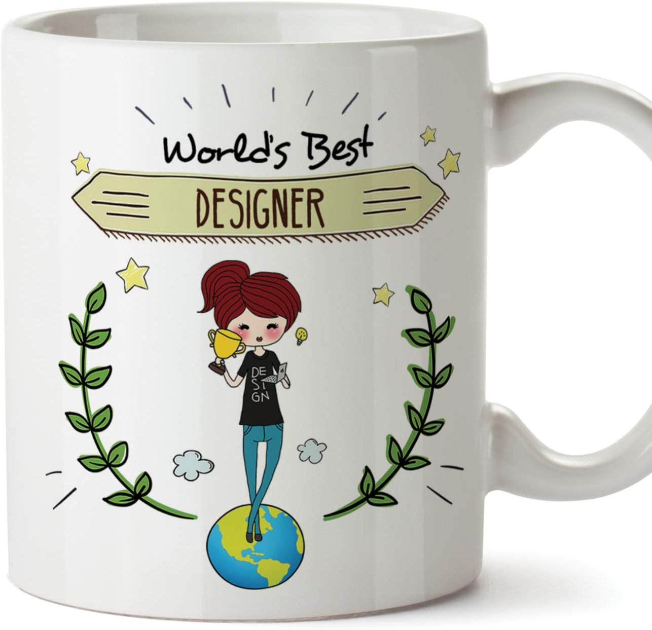 Designer Original Mug Cup Perfect Present - World's Best Designer - 11 oz Ceramic