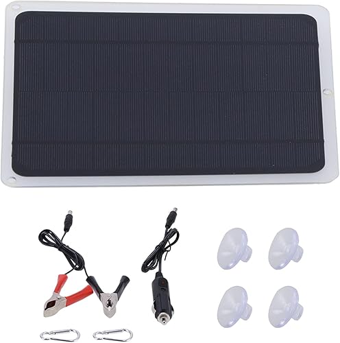 6W Solar Panel, Portable Solar Panel Charger, Waterproof Monocrystalline Module DIY Solar Panel Kit for Charging Car RV Boat Mobile Phone