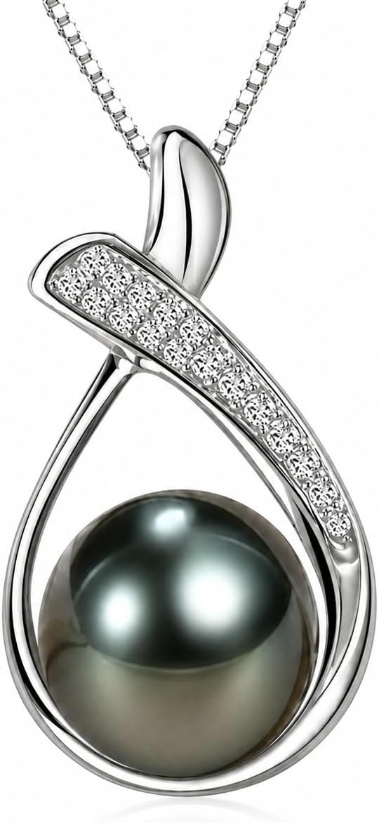 NONNYL Birthday Gifts for Women Wife -Mothers Day Gift for Mom-Valentines Day Gifts for Women Her-Wedding Anniversary Jewelry-Tahitian Pearl Necklace