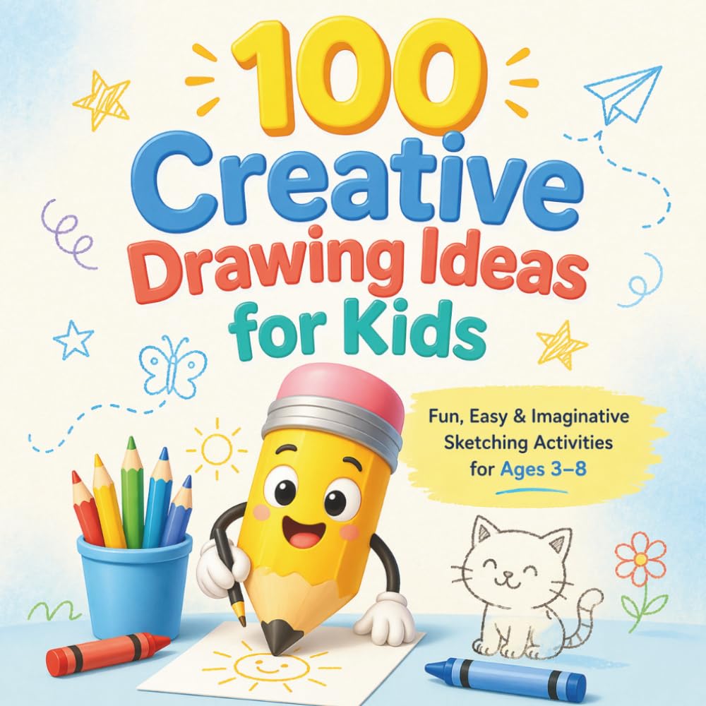 100 Creative Drawing Ideas For Kids: Fun & Easy Step-by-Step Drawing Book for Kids Ages 3–8 | Boost Creativity, Imagination & Drawing Skills