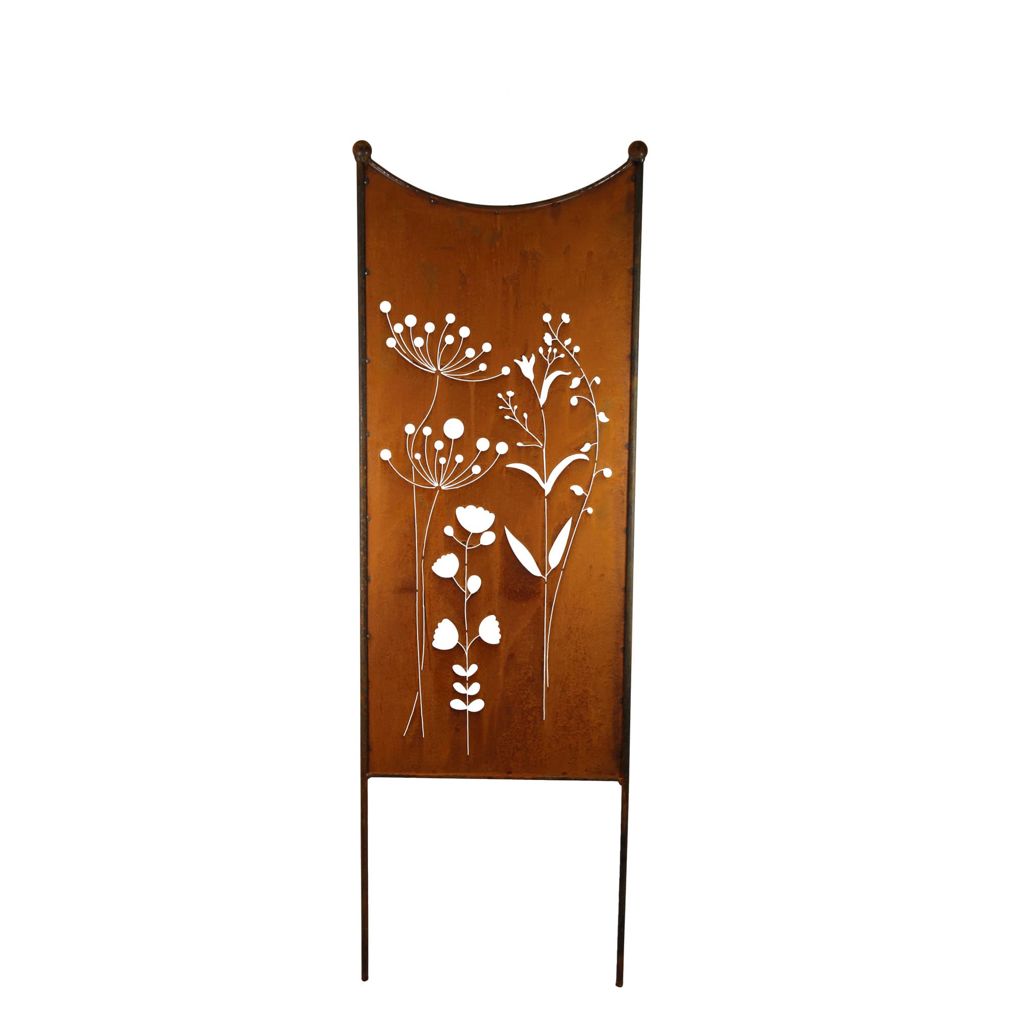 Bornhöft Schild Gartenschild Edelrost Rost zum Einstecken rostige Gartendeko Blumen Blüten Blütenwiese Dekoration Beetstecker Gartenstecker