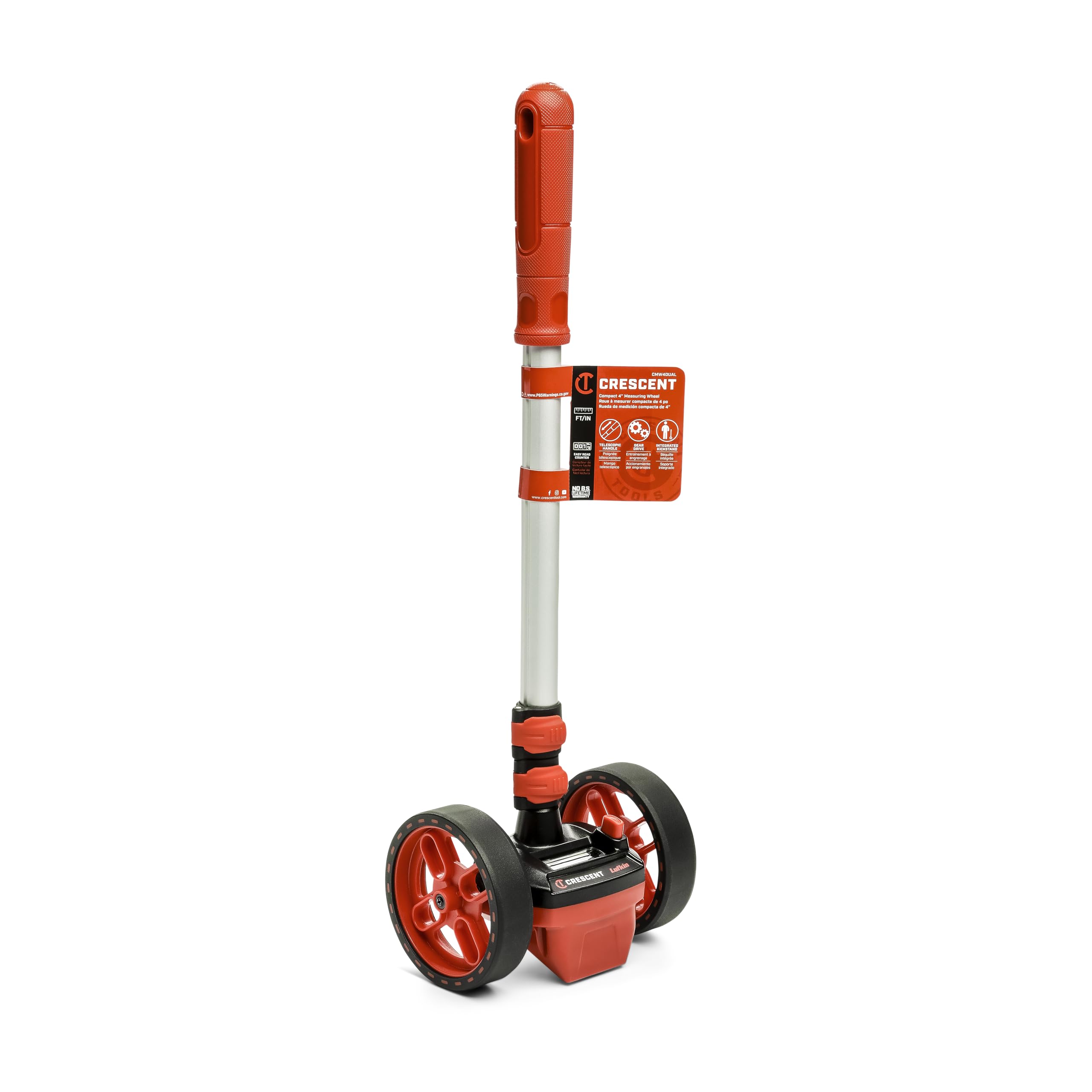 Roue de mesure Lufkin double pour l'arpentage des trottoirs et chantiers urbains