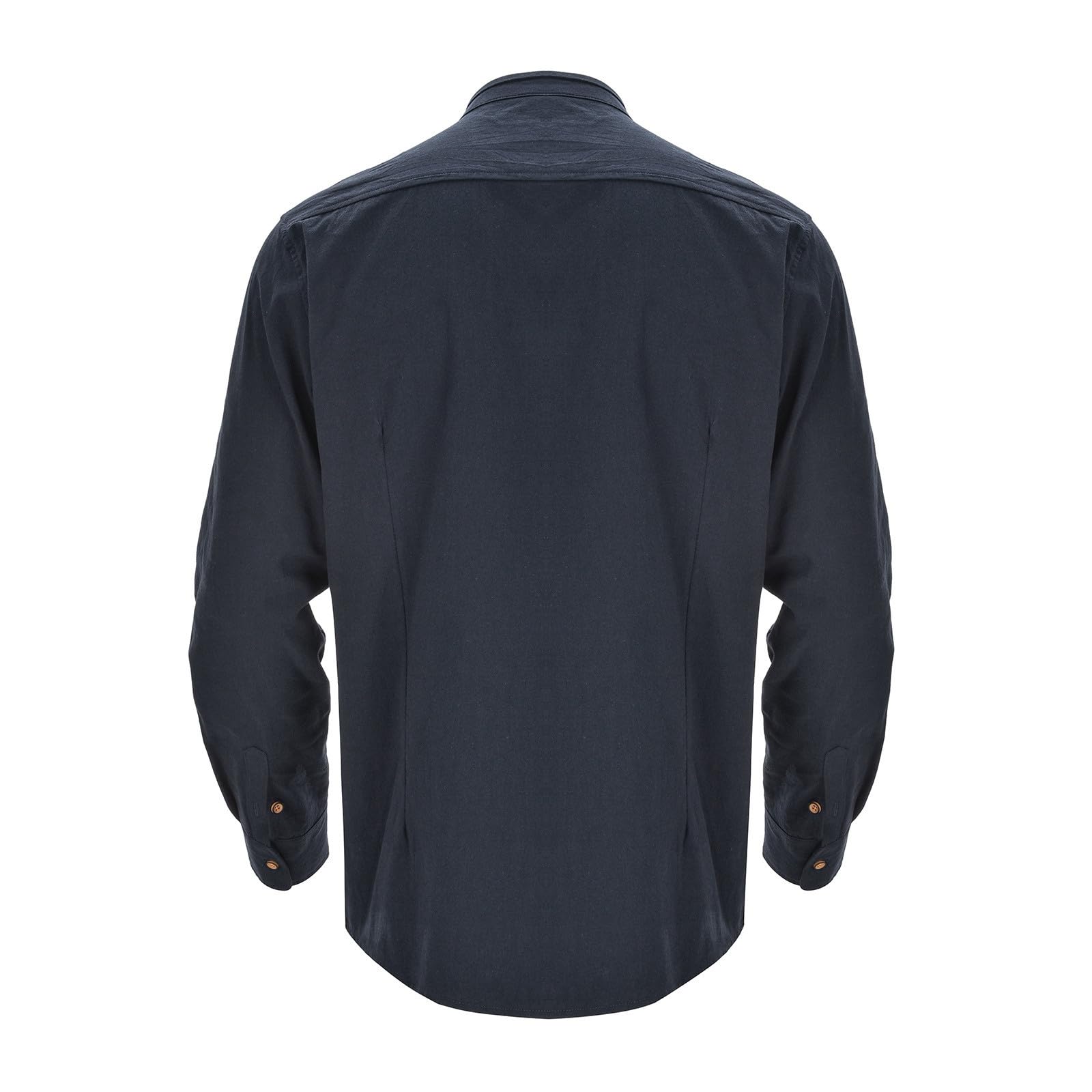 Uomo Maniche Corte Uomo Casual Moda Solido Stand Manica Lunga Slim Fit Camicia Classico Button Down Stile per l'uso quotidiano Business Smart