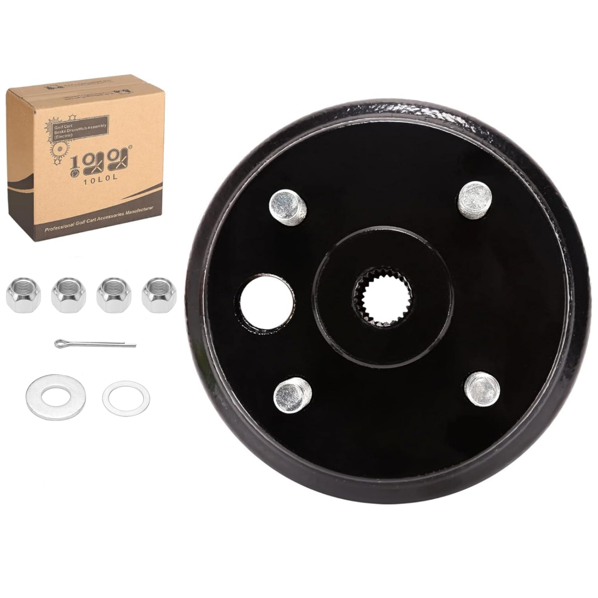 10L0L 19186G1P - Ensemble tambour de frein/moyeu (électrique) pour chariot de golf EZGO PDS&TXT