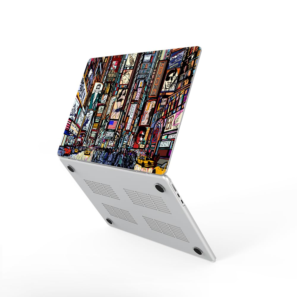 Étui pour MacBook Air 15,3 Pouces，Versions 2025-2023 (modèle: MacBook Air 15 A3241 M4 A3114 M3 A2941 M2 Chip), Coque Rigide avec Housse de Clavier,City Graffiti -7