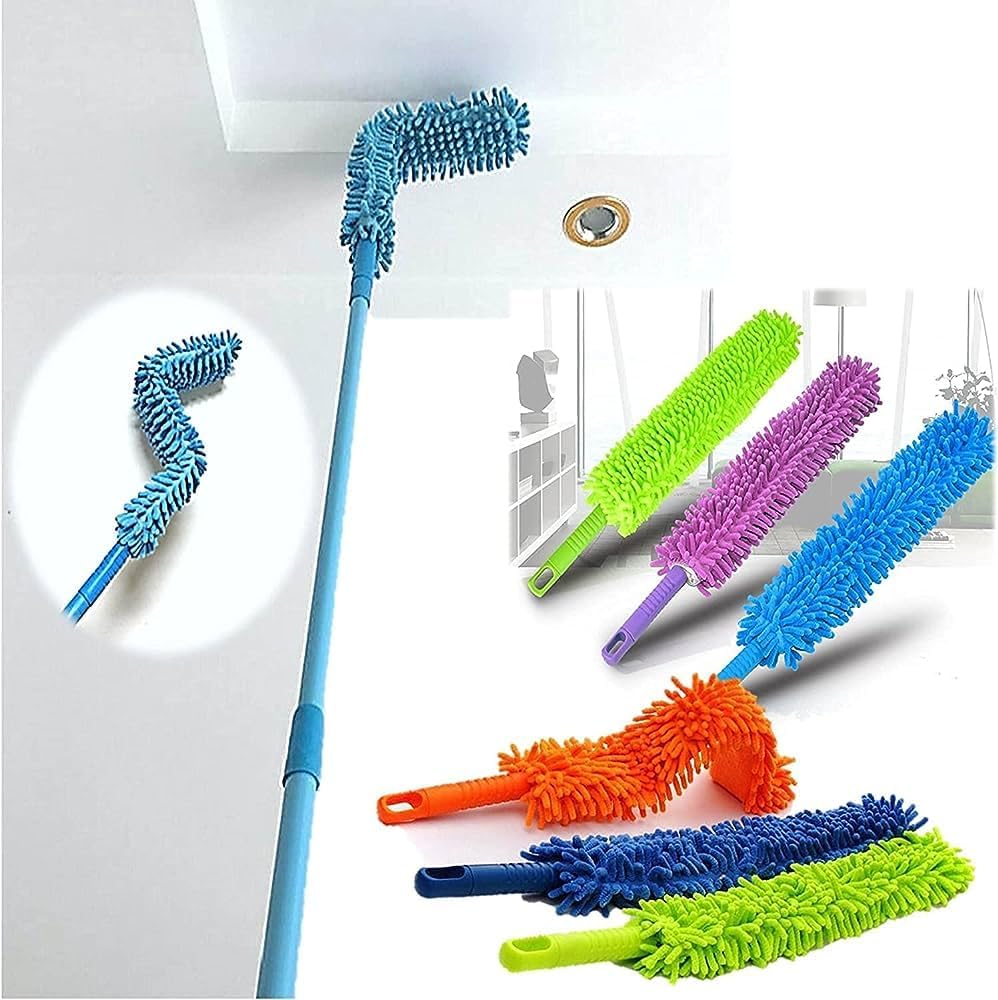 Flexible Bending Head Microfiber Fan Cleaning Duster Fan Mop Cleaning Brush with Long Expandable Washable Rod for Ceiling Fans, Kitchen, Window Blinds, Spider Webs, Car (Multicolor) (B0DCGBBZ5P) Amazon Price History, Amazon Price Tracker