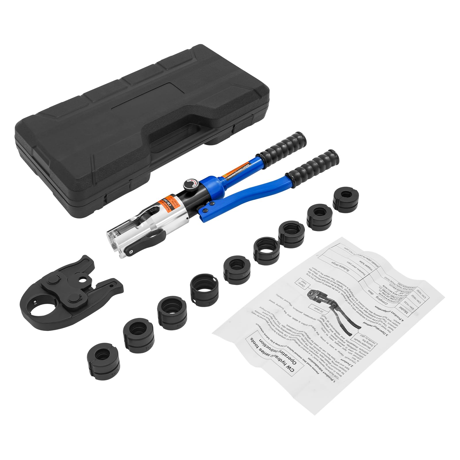 Pinza idraulica TH & M contorno M12/15/18/22/28+TH16/20/26/32 per tubi in alluminio, tubi in plastica, tubi PEX, tubi multistrato, estremità del cavo, connettori nudi e crimping esagonale