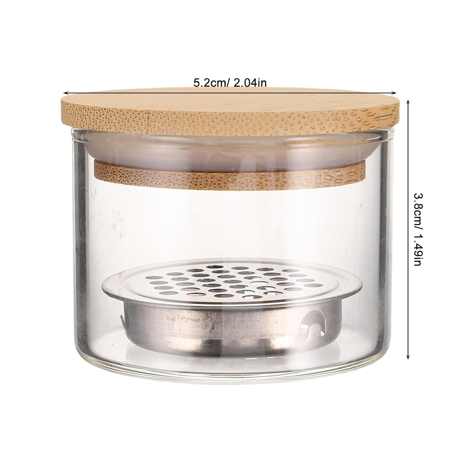 Brush Soaking 6pcs Cup Glass Nail Stainless Cleaner with Steel Mesh Filter and Lid, Sturdy Premium Bowl, Versatile Nail Art Dish Manicure for Salon and Home Use
