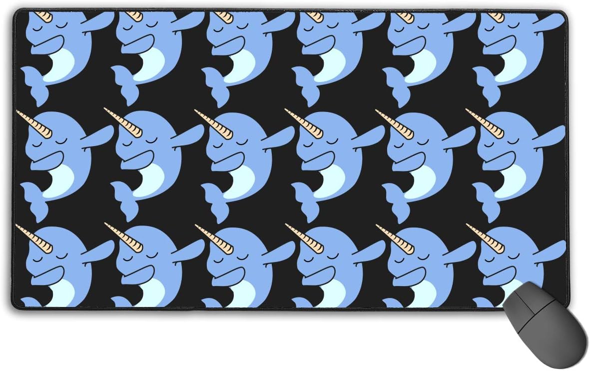 Extra Thick Gaming Mouse Pad Dabbing Narwhal Funny Large