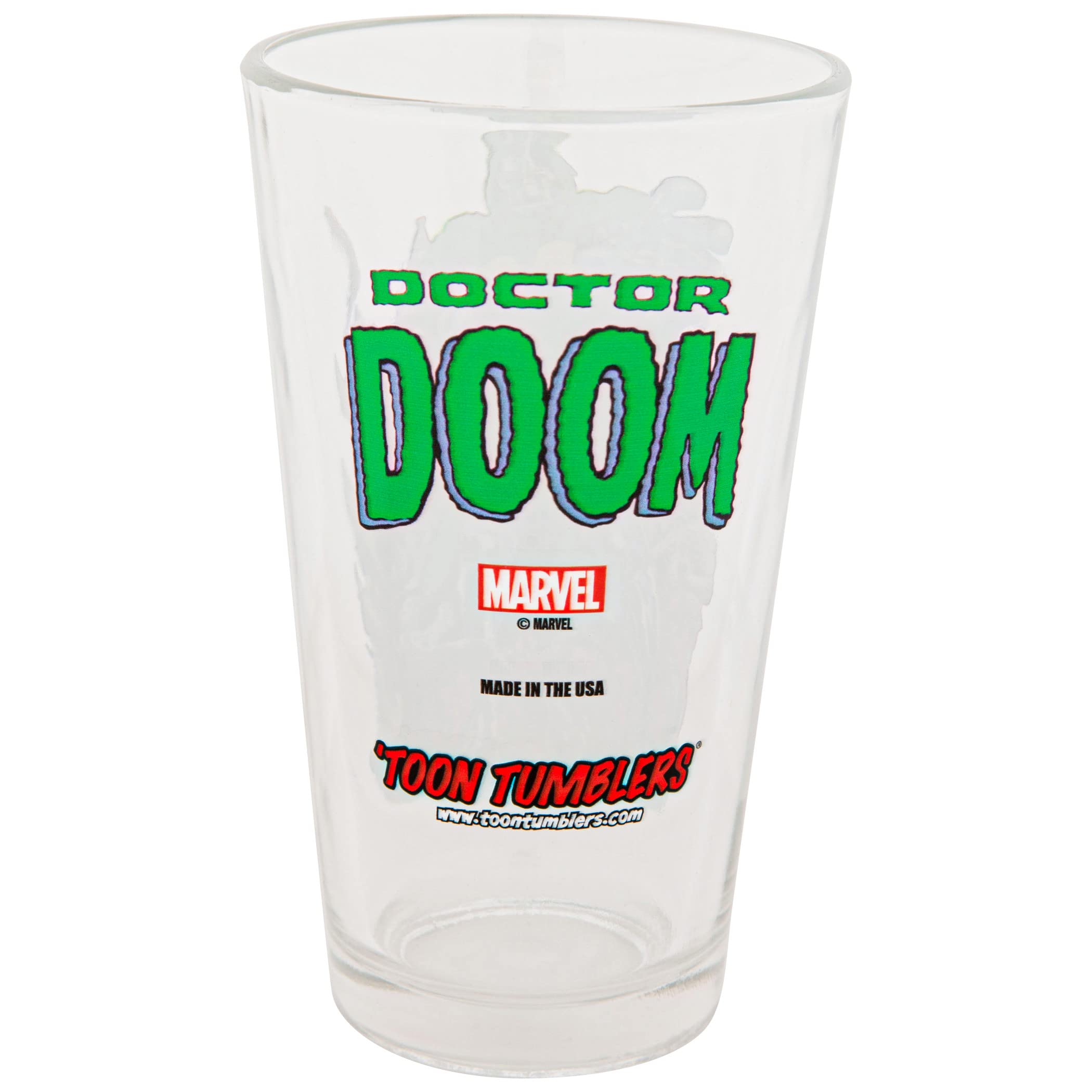 TOON TUMBLERS Dr. Doom Comic Art Pint Glass
