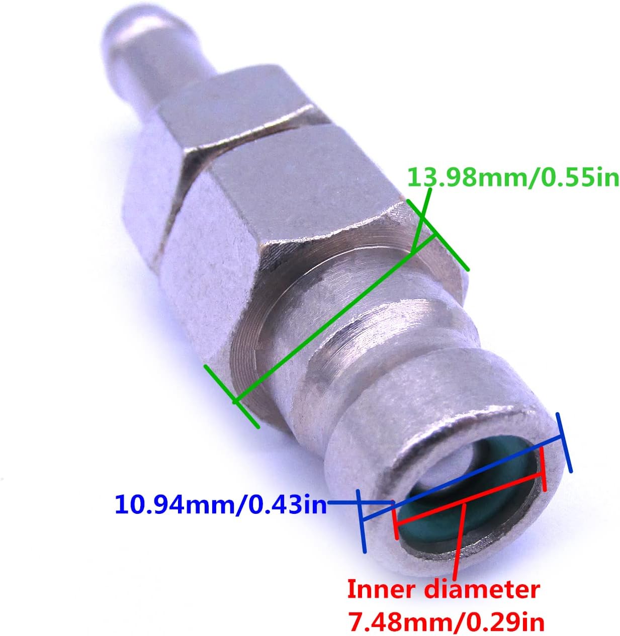 Boat Engine 65720-98520 65720-98521 65720-985L0 65720-985L1 Socket Fuel Line Male Hose Connector Plug for Suzuki DT DF 9.9HP-65HP / 5033221 for Evinrude Johnson OMC Outboard Motor, Barb 11mm