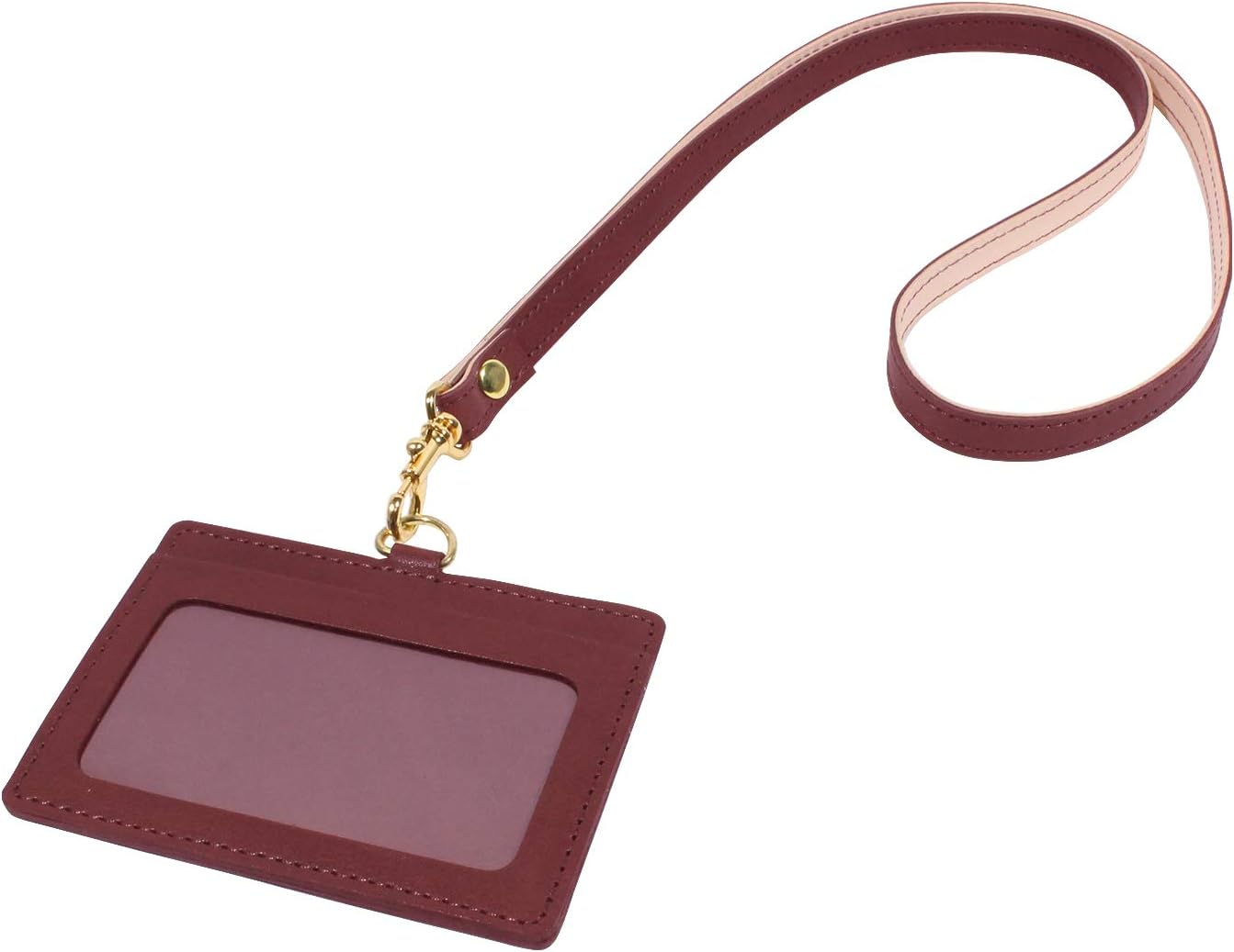 [Leather Himeji Honjin] Genuine Leather ID Case & Strap, Vintage Oil (Camel)