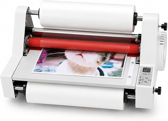 Final Title: 17 Inch Hot and Cold Roll Laminator, Single and Dual Sided Thermal Laminating Machine, 1 Minute Warm Up for School, Office and Commercial Use