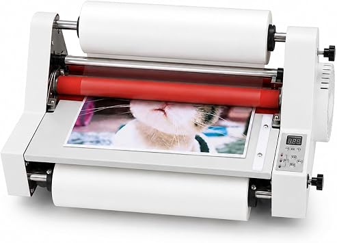 Final Title: 17 Inch Hot and Cold Roll Laminator, Single and Dual Sided Thermal Laminating Machine, 1 Minute Warm Up for School, Office and Commercial Use