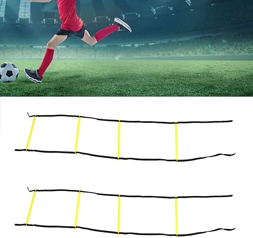 Miniatura 4 de TYTOGE Escaleras de agilidad para entrenamiento de velocidad 2 unidades 4 escaleras escaleras de entrenamiento de velocidad con bolsa de transporte