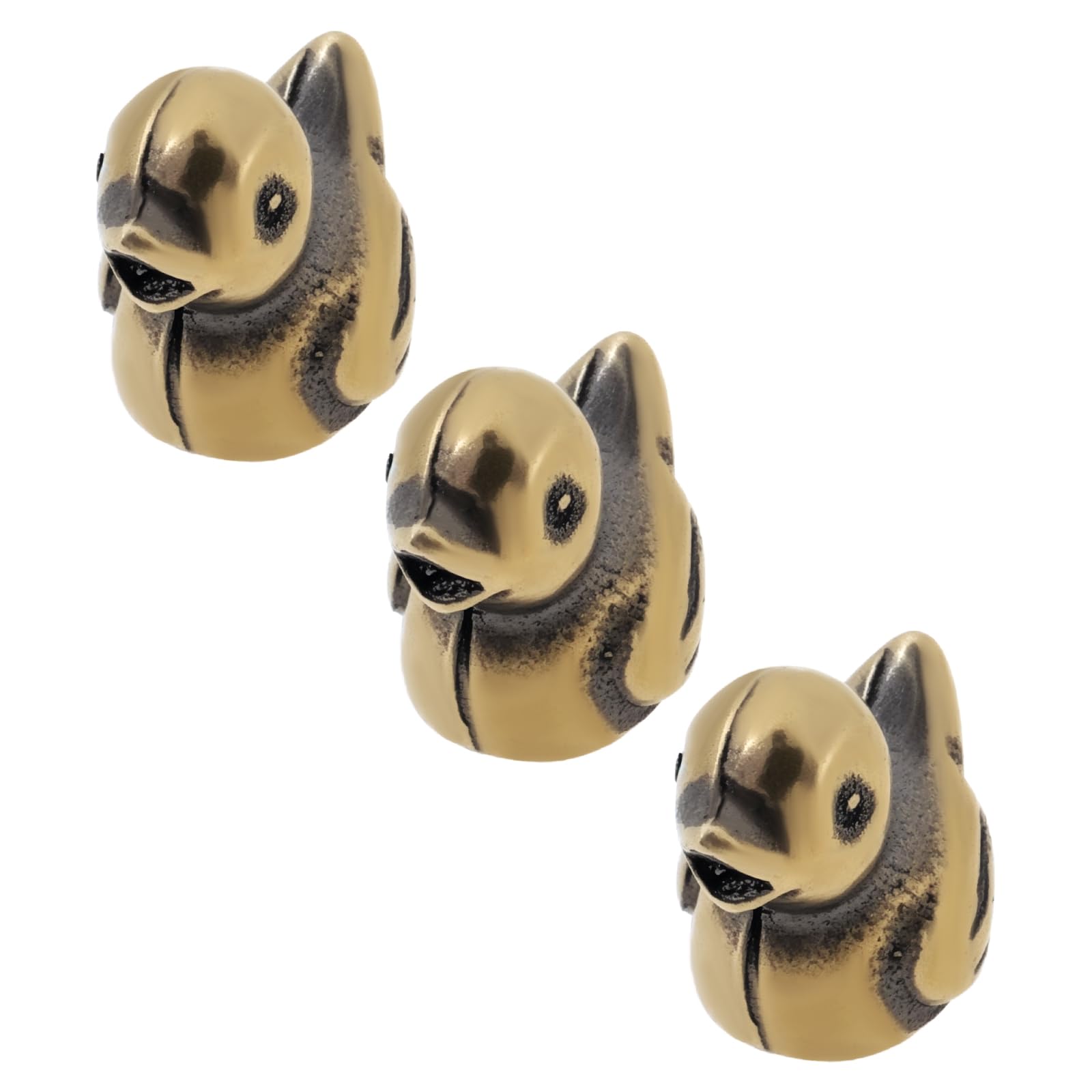 Briny River 3Pcs Door Hinge Head Topper Brass Duck 1.5X1.5cm Hinge Heads Decorative Topper For Door Hinge Head