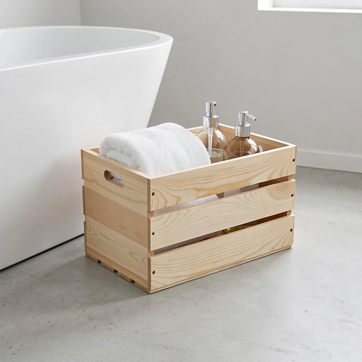 LABRIMP Coffret à Vin en Bois 13x17x9 Pouces Poignées Rustiques