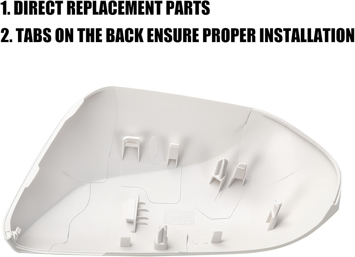 Left Driver Side Car Mirror Cap Cover Compatible with Toyota Prius 2016 2017 2018 2019 2020 2021, Direct Replacement, 87945-47060, White