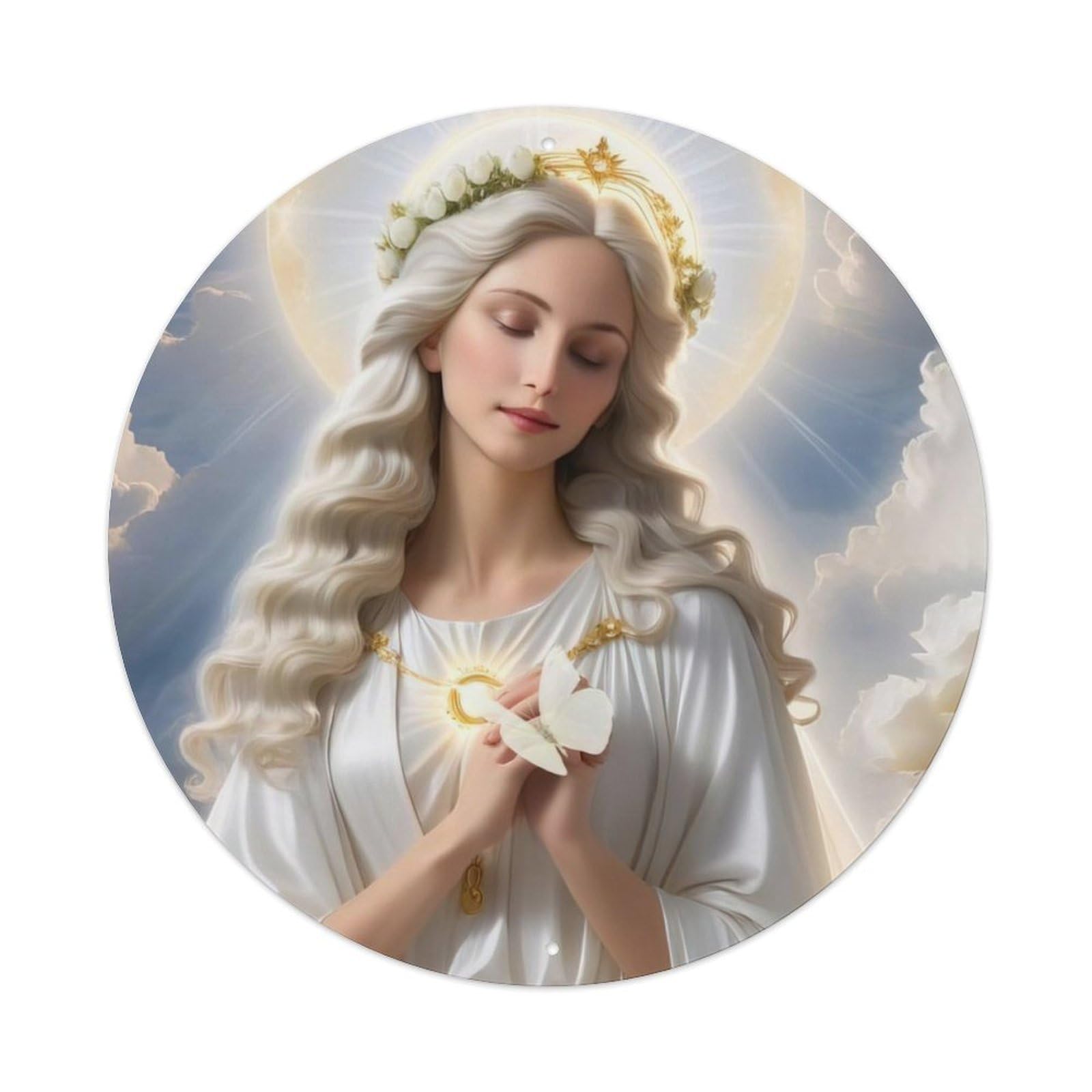 Religious The Great Virgin Mary Metal Tin Sign