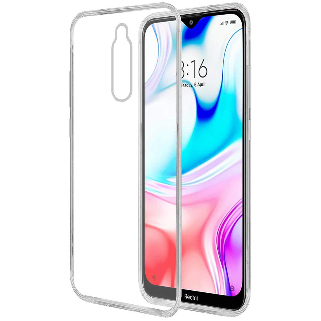 Amazon Brand - Solimo Silicone Mobile Cover for Mi Redmi 8 (Soft & Flexible Back Cover), Transparent (B083PFDF9G) Amazon Price History, Amazon Price Tracker