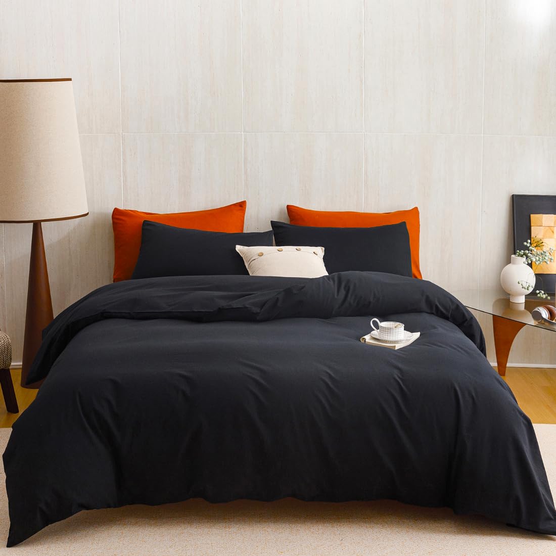 Washed Cotton Comforter Set - Twin 3Pcs -7 Washed Cotton Comforter Set - Twin 3Pcs -7