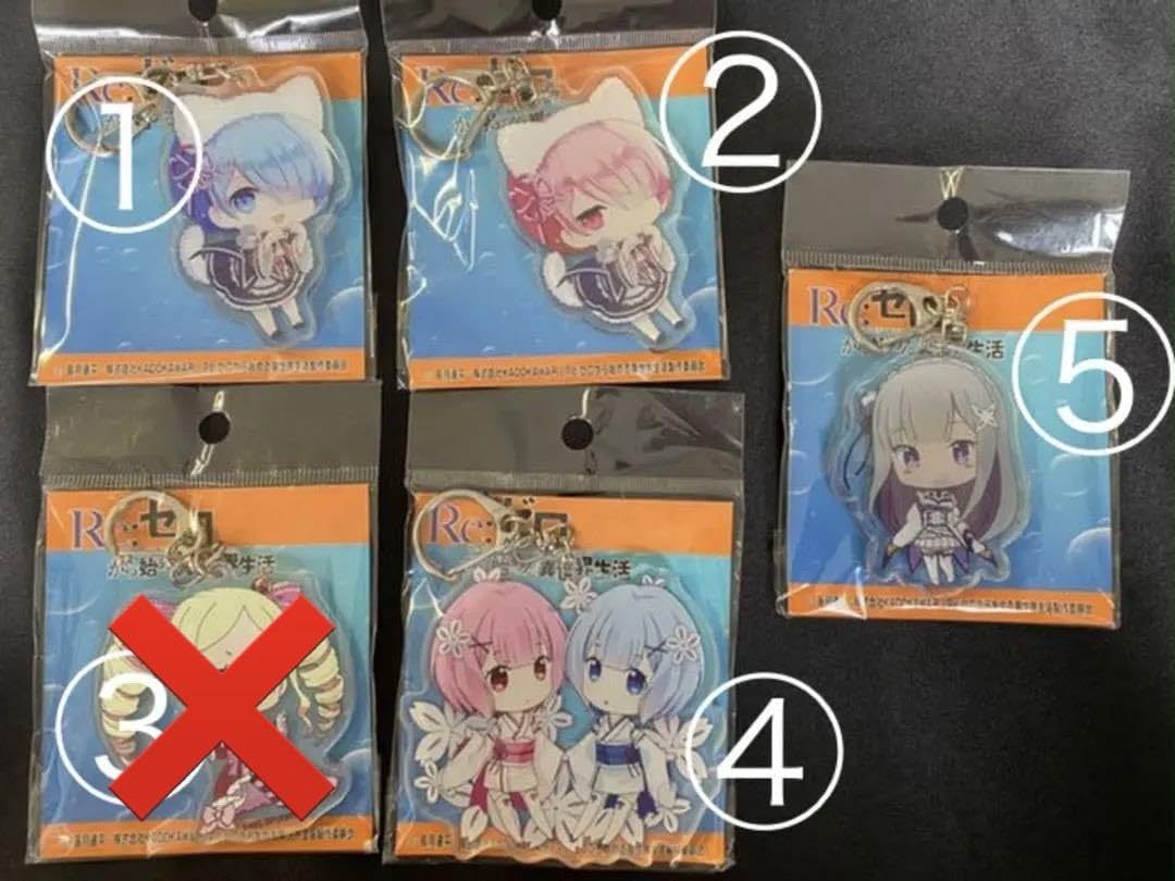 Re:ゼロから始める異世界生活 リゼロ アクリルキーホルダー　全種 アクリルキーホルダー / Re:ゼロから始める異世界生活【ローソン