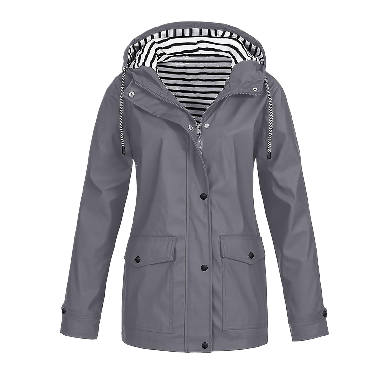 Chaqueta cortavientos para mujer, impermeable, poncho de lluvia, chaqueta para adultos, chaqueta larga de verano, transpirable, ligera, chaqueta de trekking, chaqueta de transición con capucha