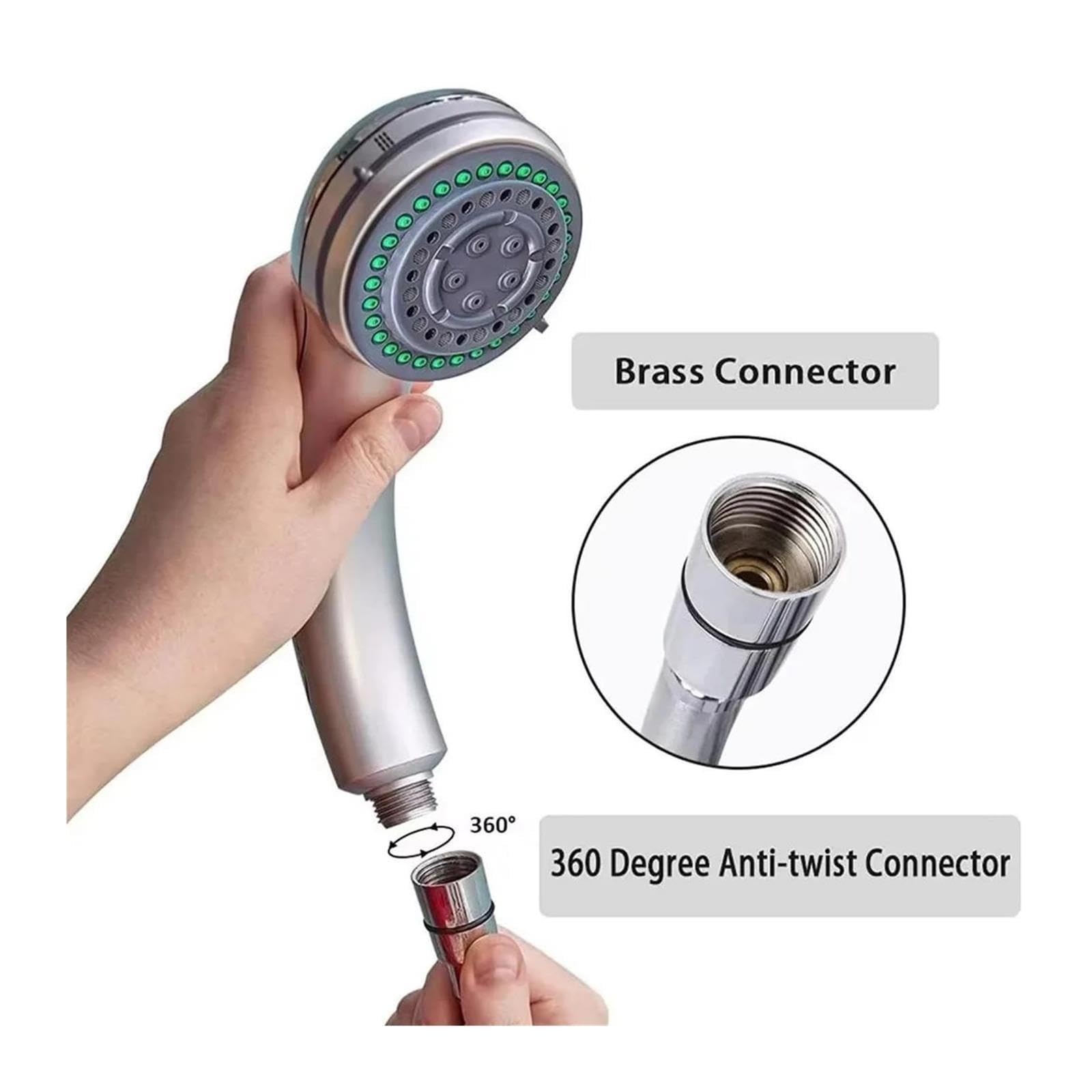 1.5/2/3/4M Silver Black Grey PVC Shower Hose