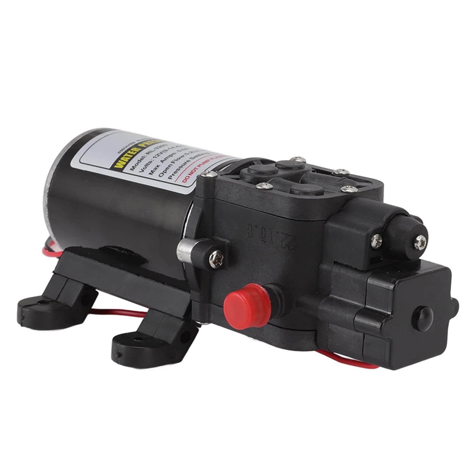 Bomba de agua de diafragma, bomba de diafragma de alta presión autocebante, protección contra funcionamiento en seco con interruptor de presión, diseño compacto y liviano para de (RL 3201(12V))