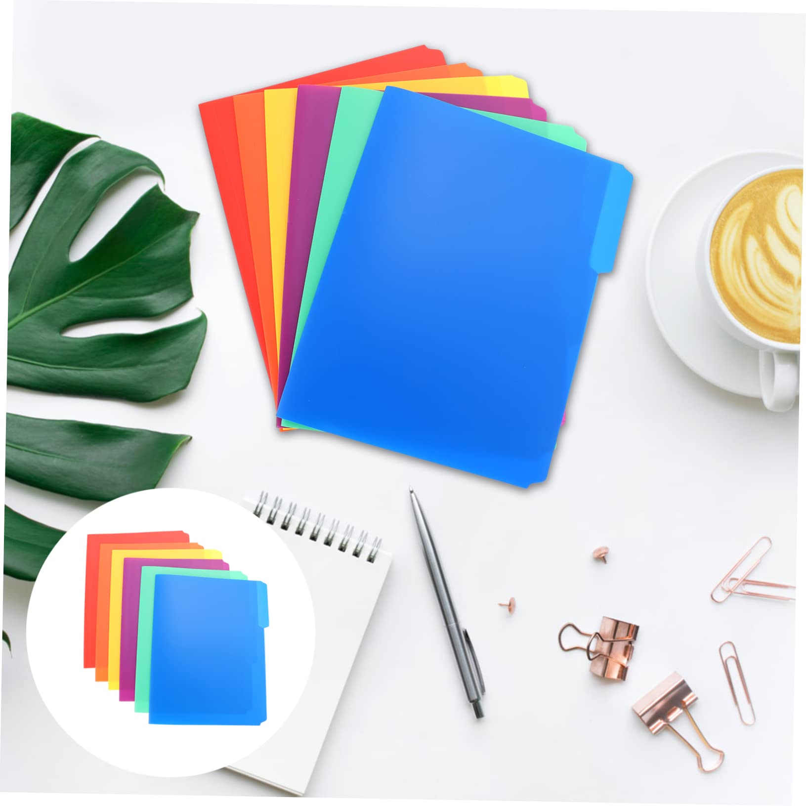 ARTIBETTER Carpeta De Plástico De Organizador De Para Oficina Y Escuela Carpeta Reutilizable Y Ligera Para Guardar Exámenes Y De Limpiar Y Mantener 6 Piezas X 4