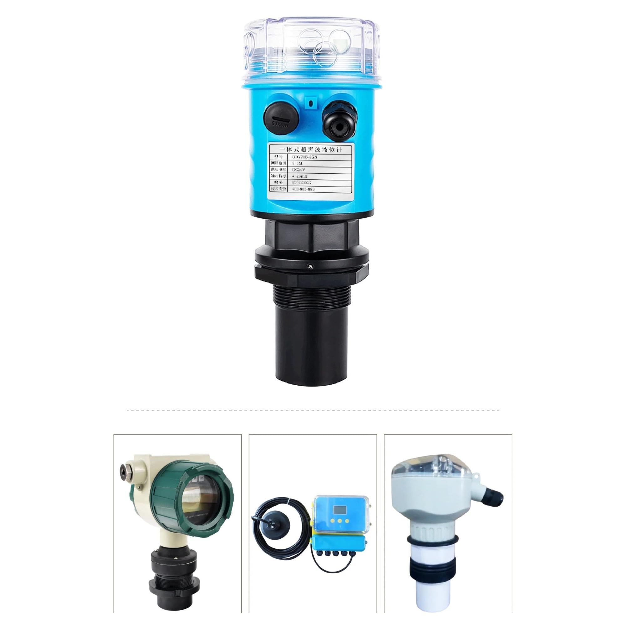 IP68 wodoodporny ultradźwiękowy czujnik poziomu 0-10m 4-20mA RS485 bezdotykowy zewnętrzny przetwornik poziomu wody w zbiorniku(MODEL G)