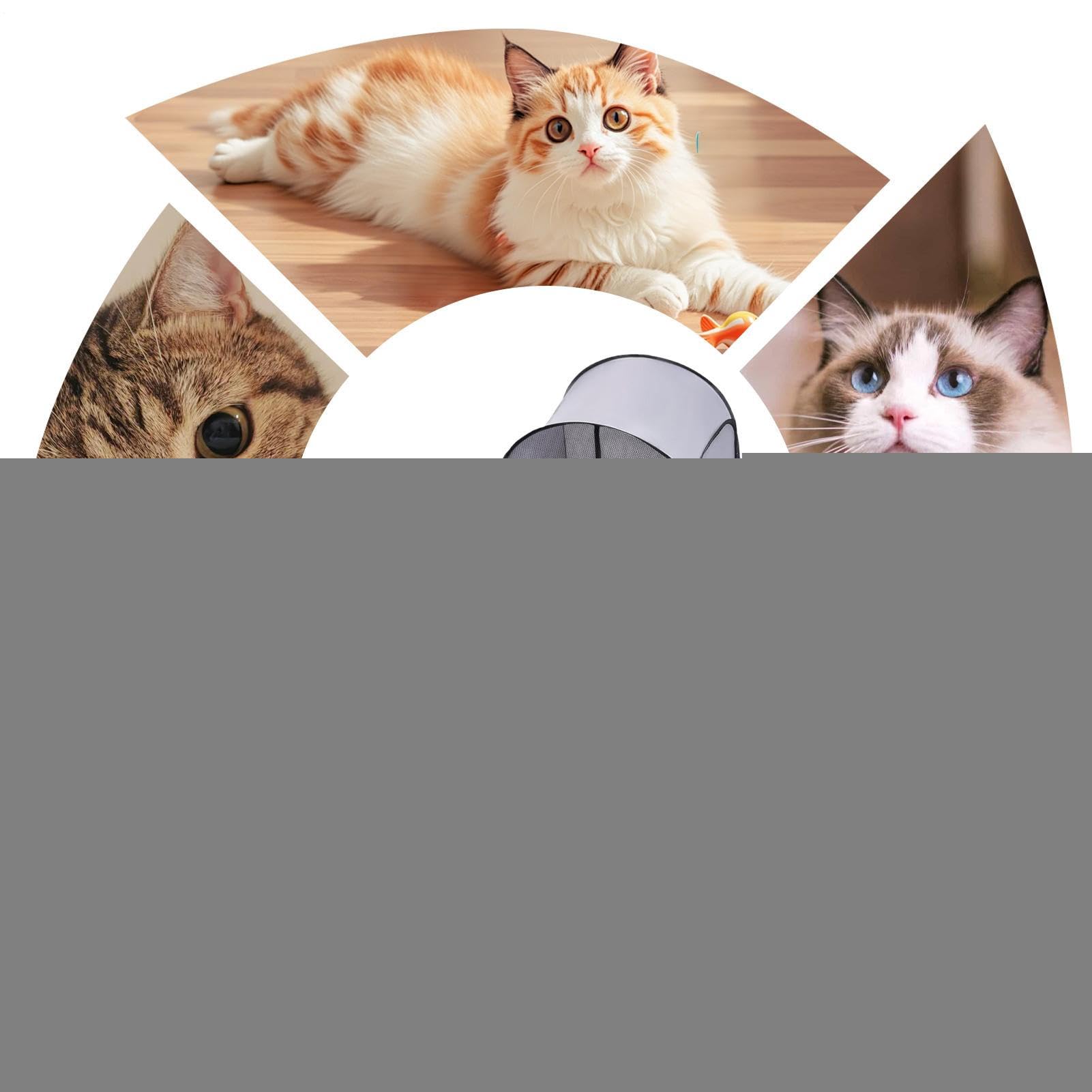 Outdoor Katzenauslauf, Umzäunter Katzenauslauf Für Draußen Mit Tragbarem Design, Klappbares Gehege Mit Spielzeugtunnel, Trainingszubehör Für Camping, Outdoor, Indoor & Reisen