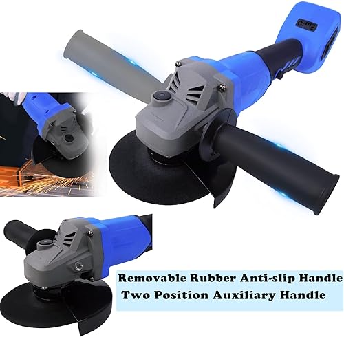 Miniatura 4 de Amoladora manual portátil sin escobillas de 21 V, herramienta eléctrica, amoladora inalámbrica con ruedas de corte de 4 pulgadas para moler, corte y