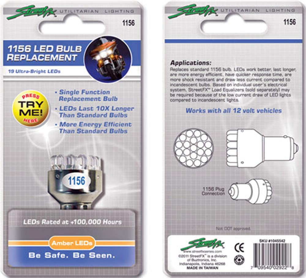 Buzztronics Street-Fx 19 Led 1156 Amber Replacement 1045542