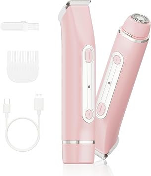 Bikini Trimmer for Women, Electric Razor for Women with Dual Head Multicolor