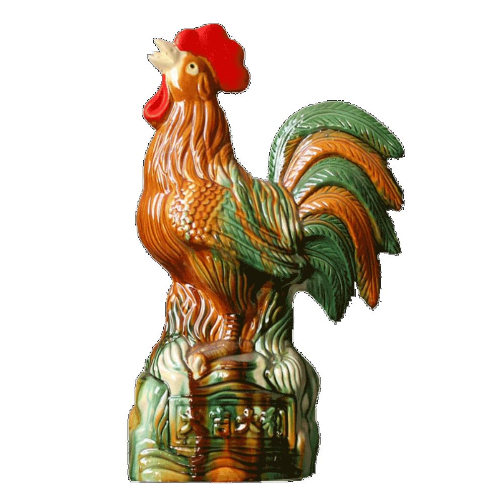 Coq céramique Tang Sancai de 21 cm, le cadeau d'artisanat idéal pour la maison