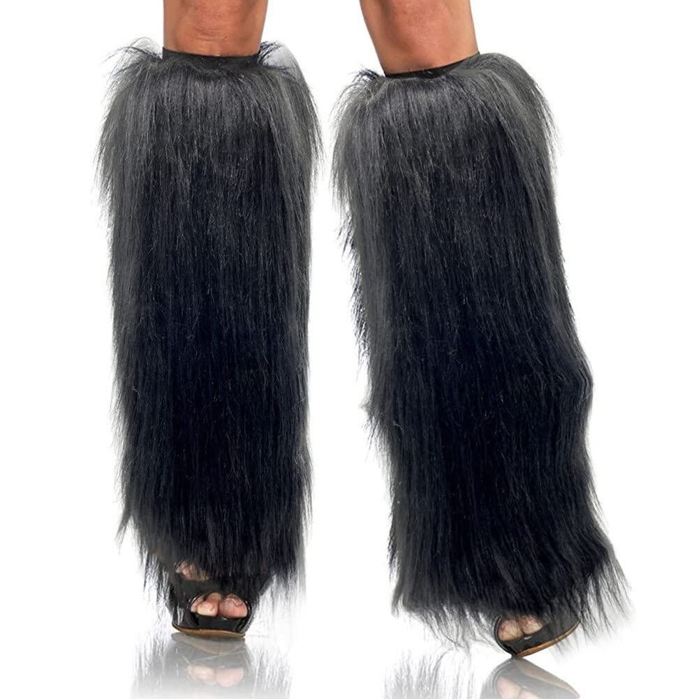 Guêtres Femme En Fausse Fourrure – Chaussettes Hautes Chaudes, Couvre-pieds, Couleur Kaki, Automne-hiver