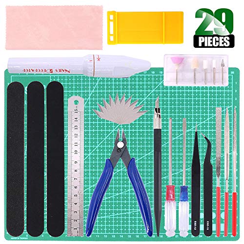 Keadic 29Pcs Gundam Modeler Basic Tools Craft Set with a Plastic Case