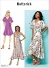 Butterick Patterns Misses Wrap Dress, E5 14-16-18-20-22