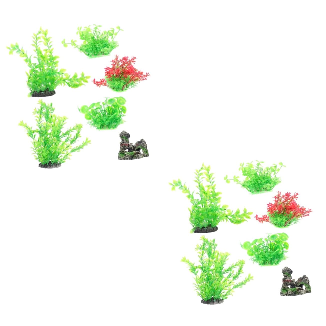 Sosoport 2sätze Aquatic Plant Set Für Aquariumdekoration Lebensnahe Künstliche Wasserpflanzen Und Für Fischbehälter Einfach Zu Platzieren