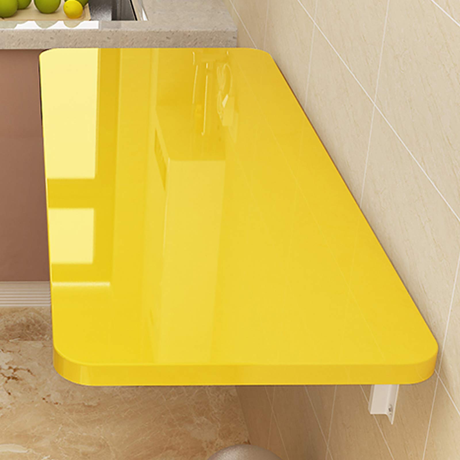 Table pliante murale au design épuré, meuble flottant bois pour intérieur