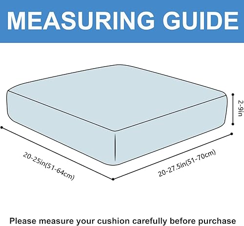 Miniatura 5 de MissSoul Fundas de cojín impermeables súper elásticas para sofá, fundas de cojín de asiento de sofá, fundas individuales de tela de sarga gruesa con