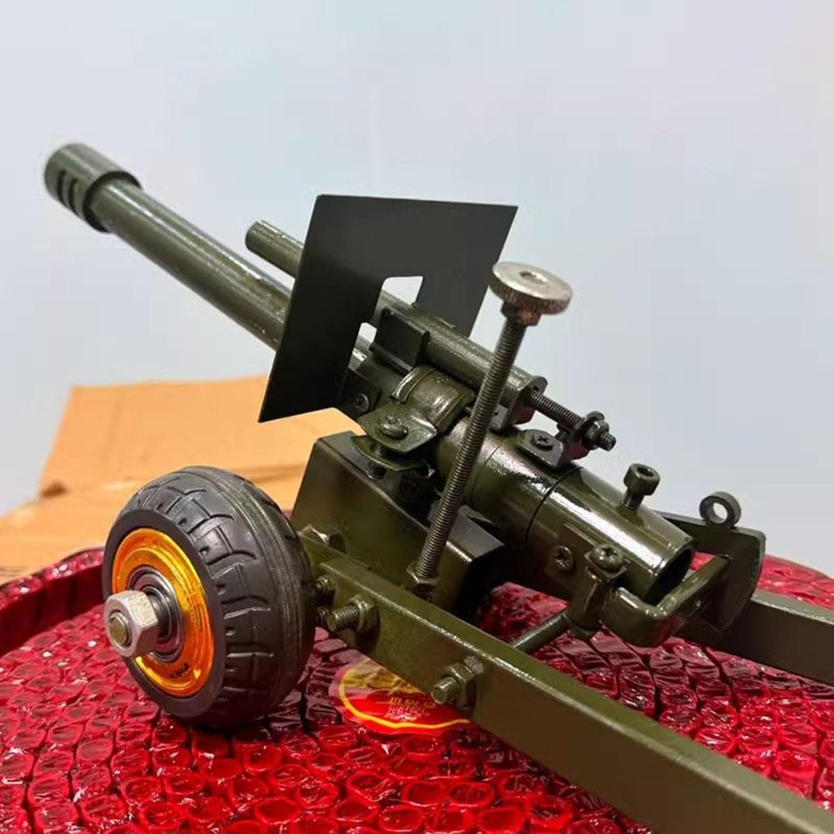 Quesardens Nuevo cañón de petardo, cañón de artillería de petardo inoxidable 304, modelo de lanzador de petardos, adornos de colección de modelos militares (color: C)