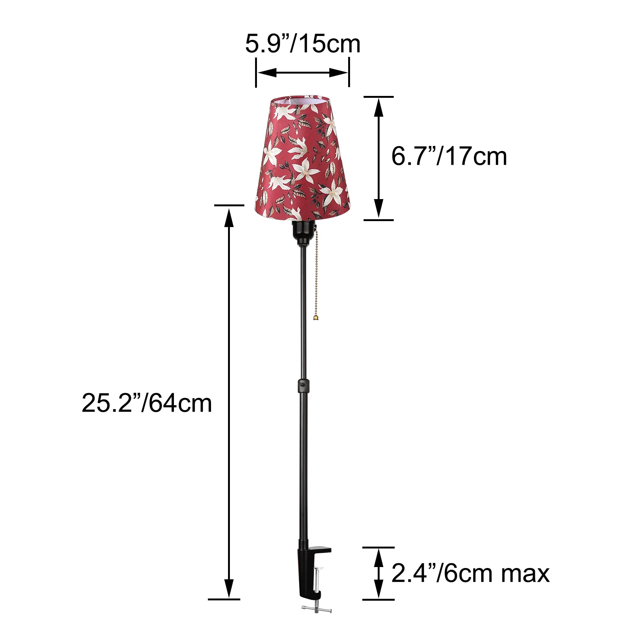 Modern Klemmleuchte,1 Packung Leselampe mit 2,5 m Kabel, Dimmbar Nachttischlampe,Augenpflege Schreibtischlampe für Heimgebrauch Büro, E27 Lampenhalterung - DZ0375B